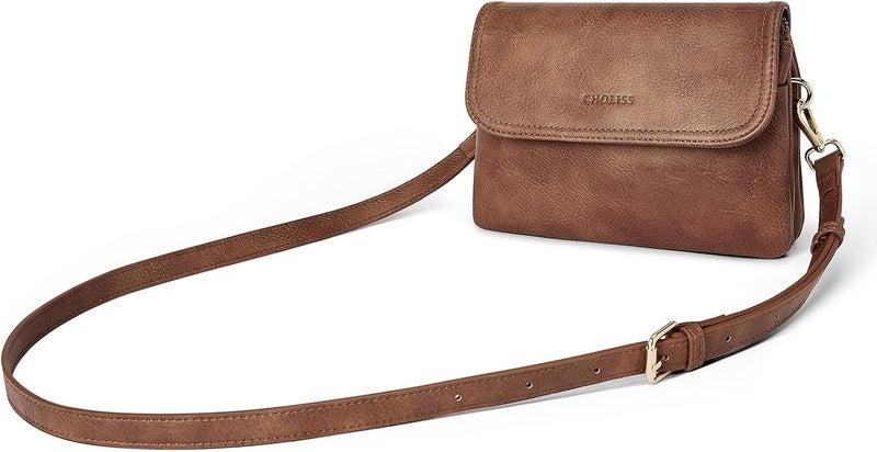 CHOLISS Small Crossbody Bags for Women, Vegan Leather Cell Phone Purse, Mini Travel Purse with Adjustable Strap Womens Gifts - Image 1
